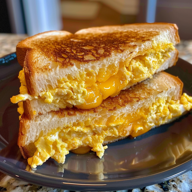 Scrambled Egg Grilled Cheese Sandwich