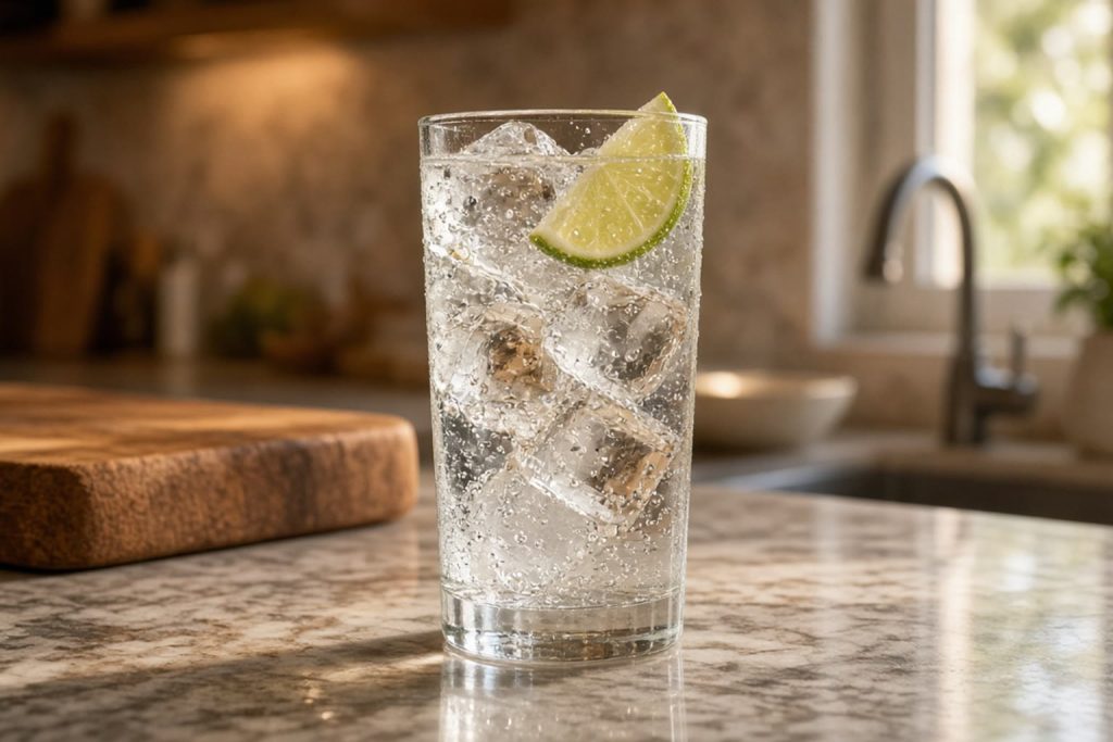 Gin and tonic with lime