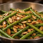 Green beans with toasted almonds