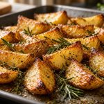 Crispy roasted potato wedges